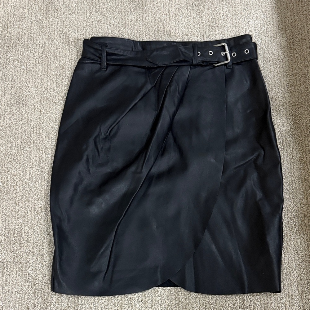 Express Black Pencil Skirt with Belt